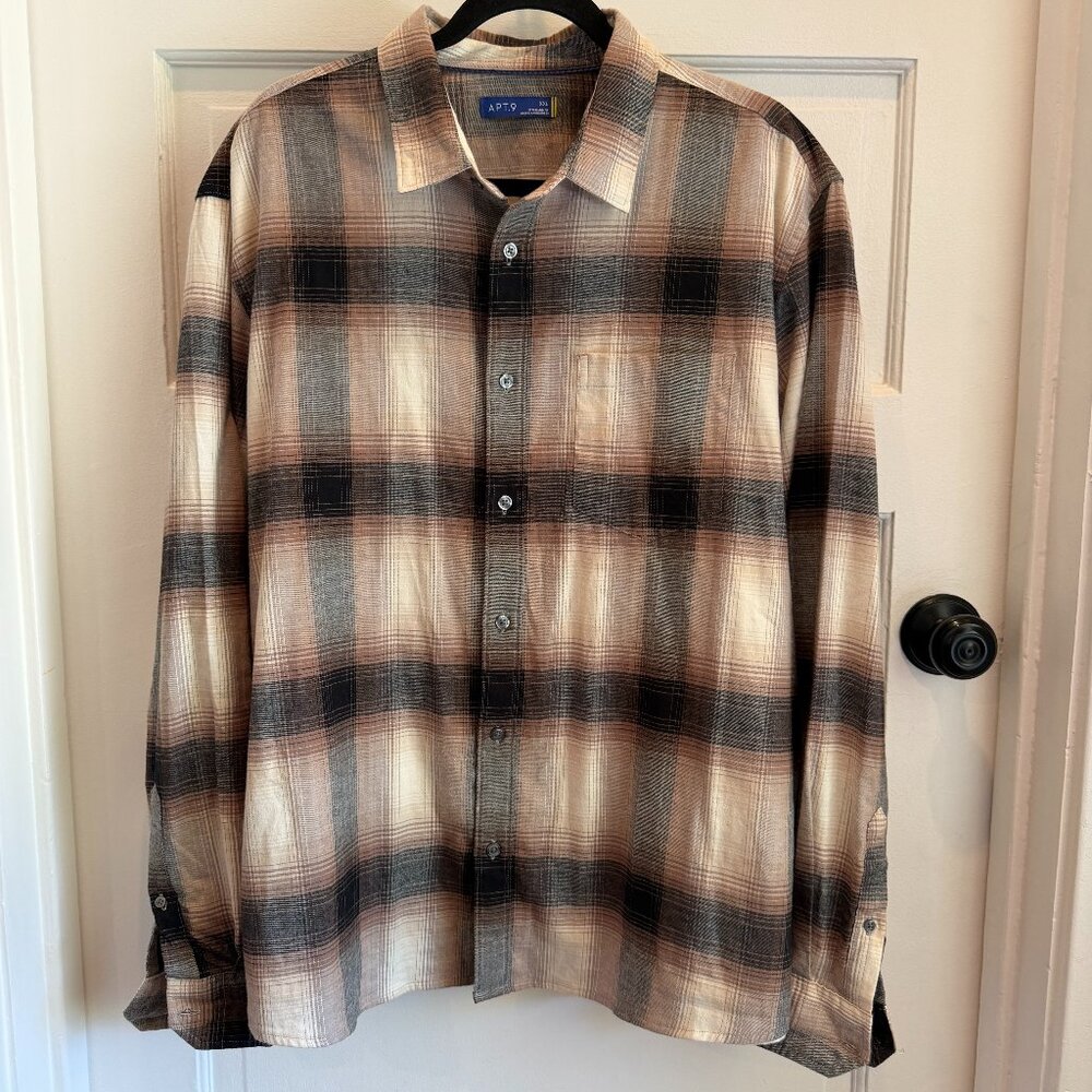 Apt. 9 Plaid Flannel Long Sleeve Shirt